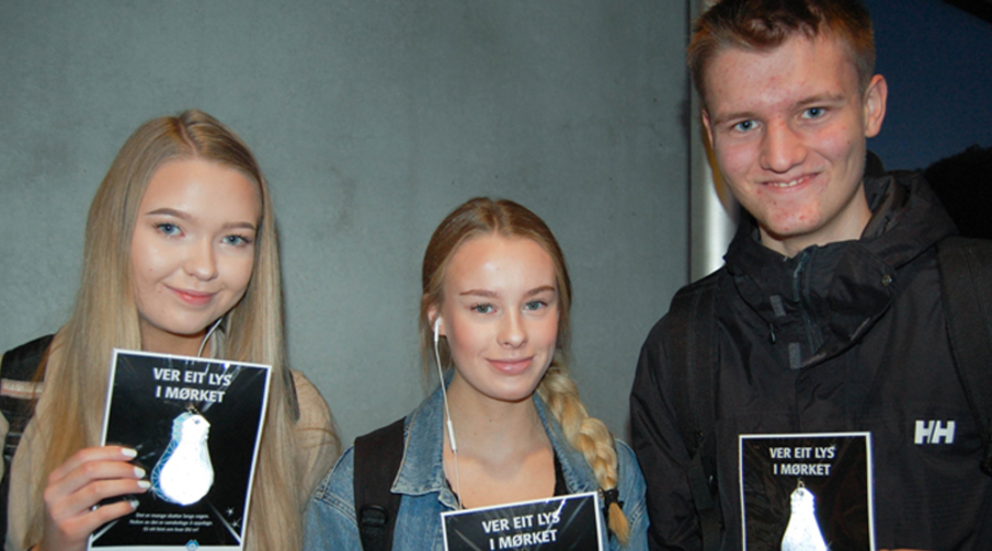 Elever ved Borgund videregående skole Emma, Solveig og Jacob.